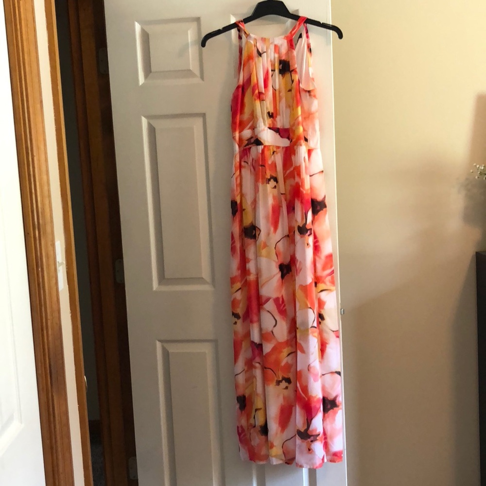 Nine West floral tie back maxi dress